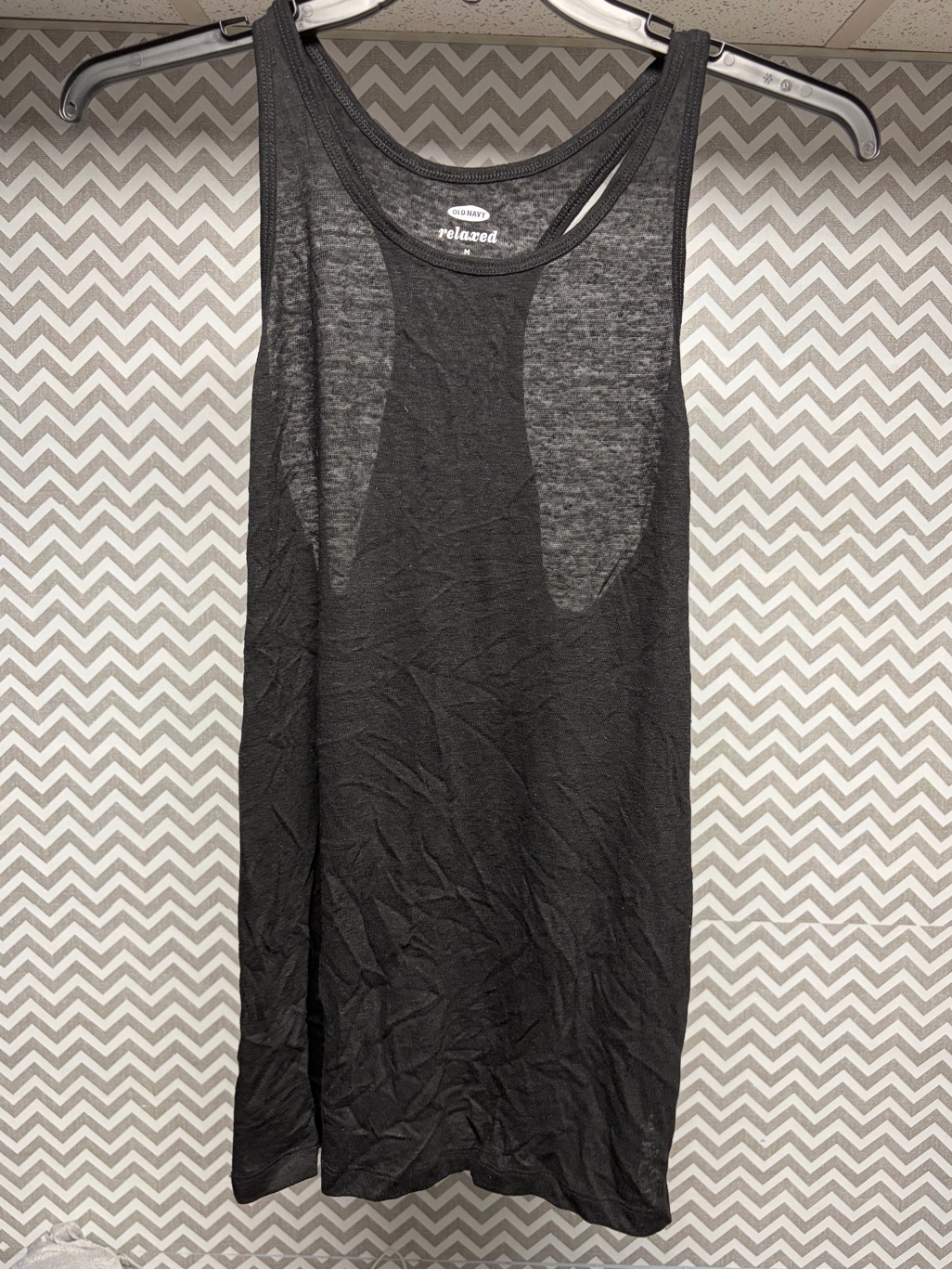 New Old Navy Black Relaxed Racerback Tank